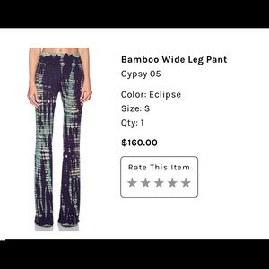 Pull on wide leg pant